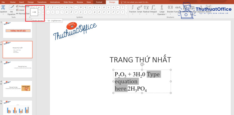 cách viết chỉ số dưới trong PowerPoint