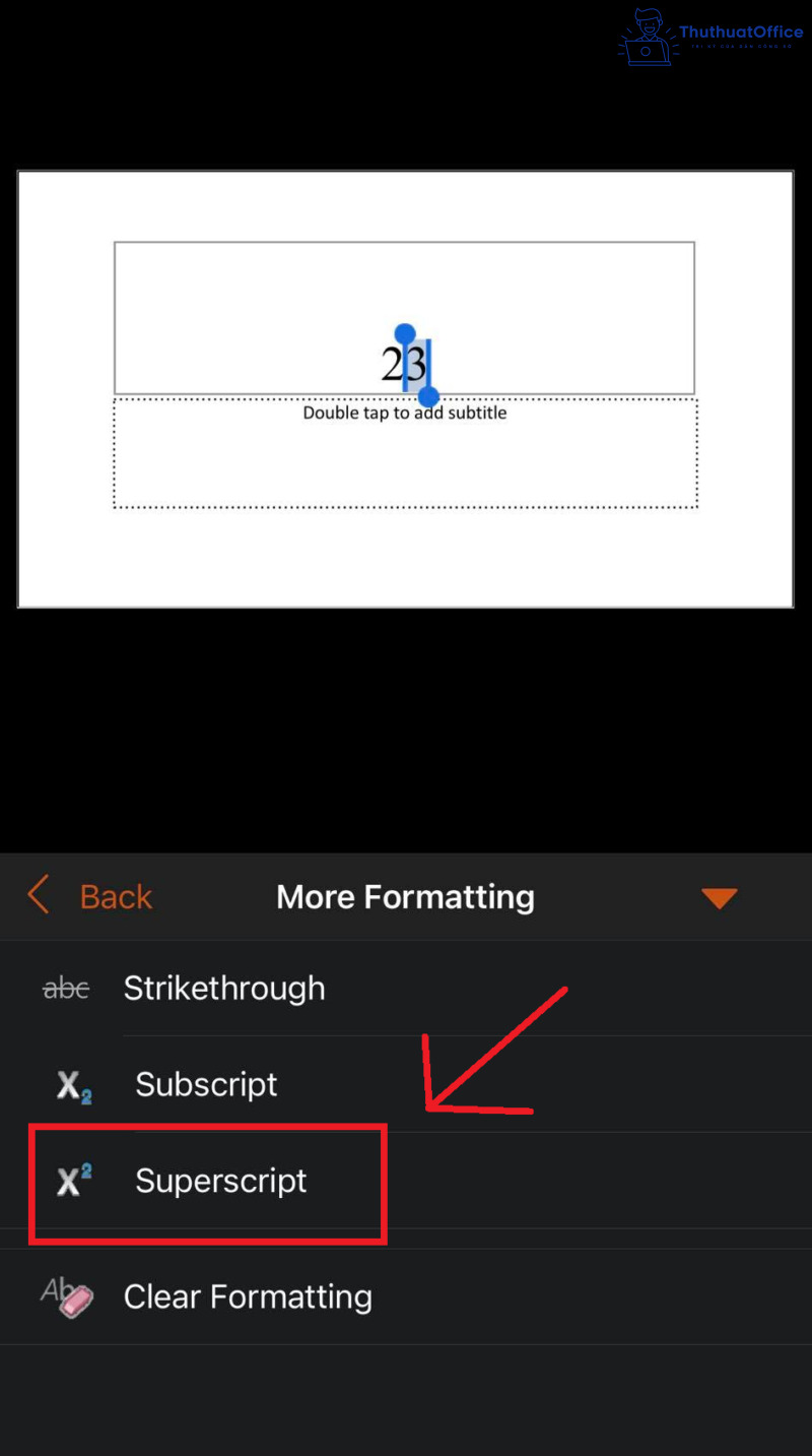 cách viết chỉ số dưới trong PowerPoint