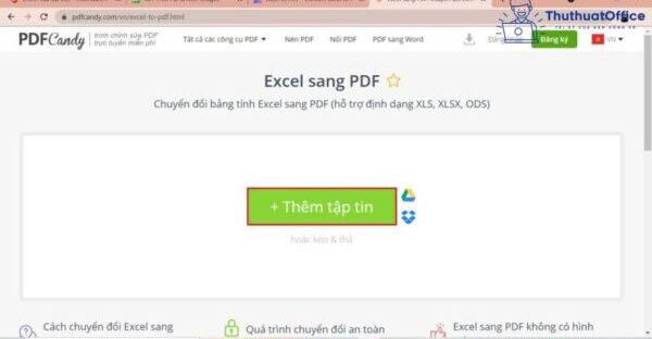 Chuyển file excel sang pdf không mất định dạng