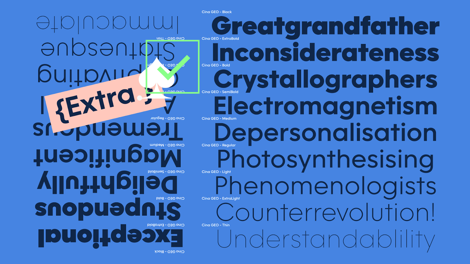 Cina GEO Typeface Family Preview 7