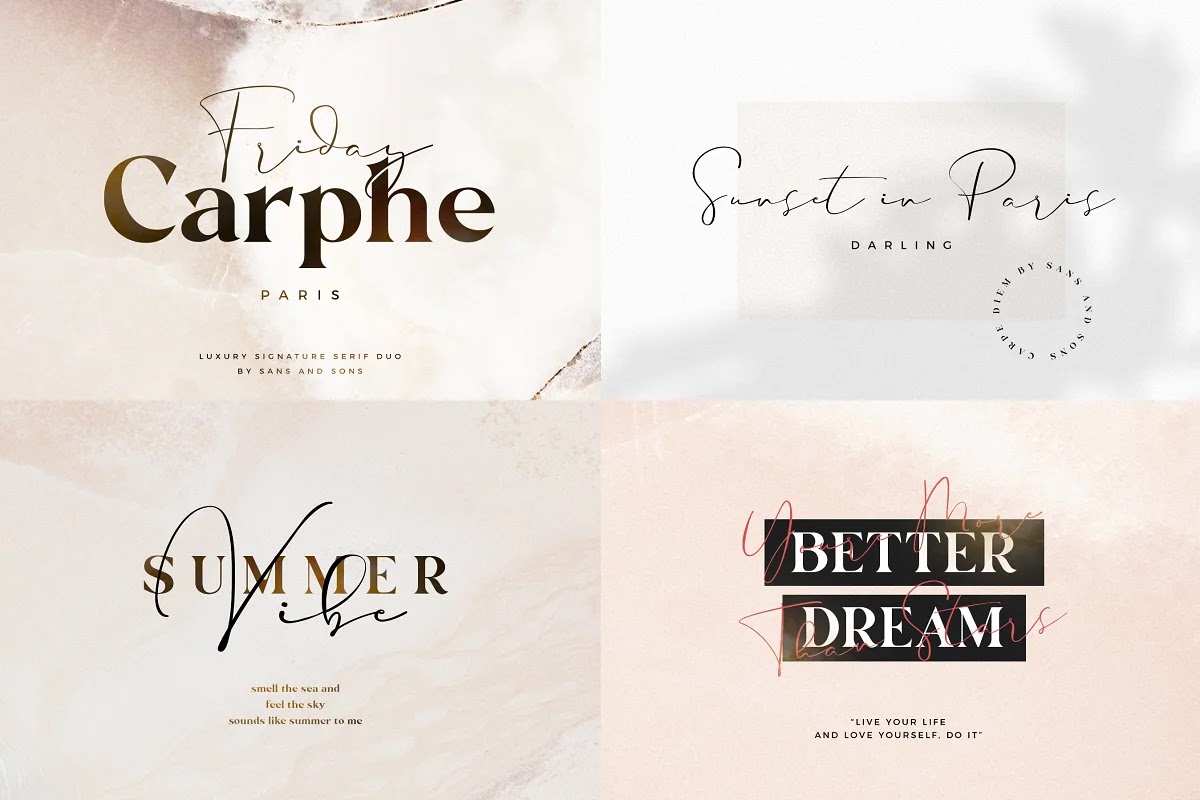 Modern Elegant Font Bundle 574206 Free Download