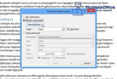 watermark trong Word