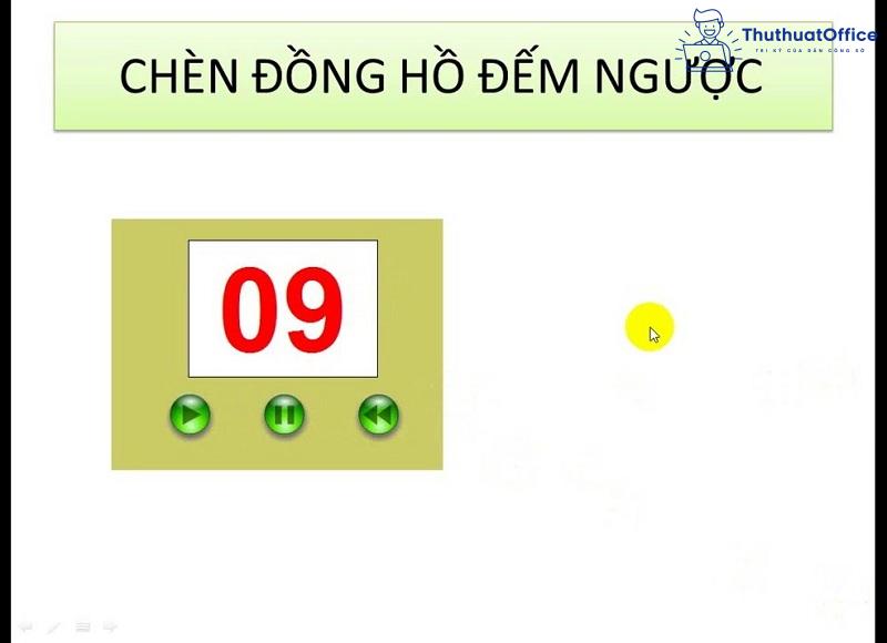 đồng hồ đếm ngược trong PowerPoint