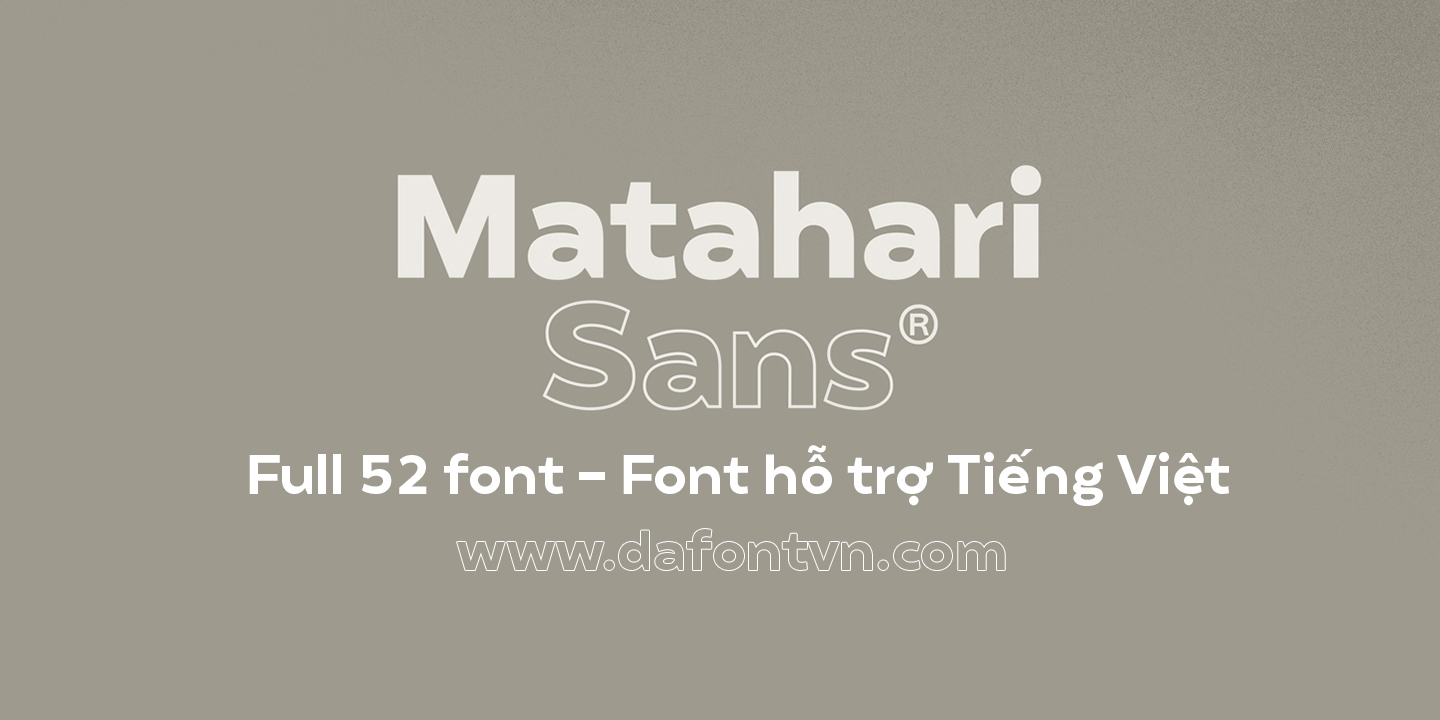 Tải trọn bộ font Matahari Sans Font Family