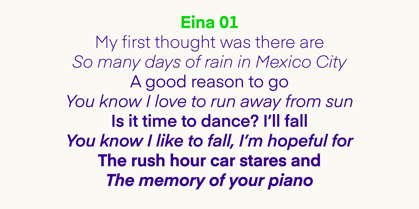 Eina Font Family 7