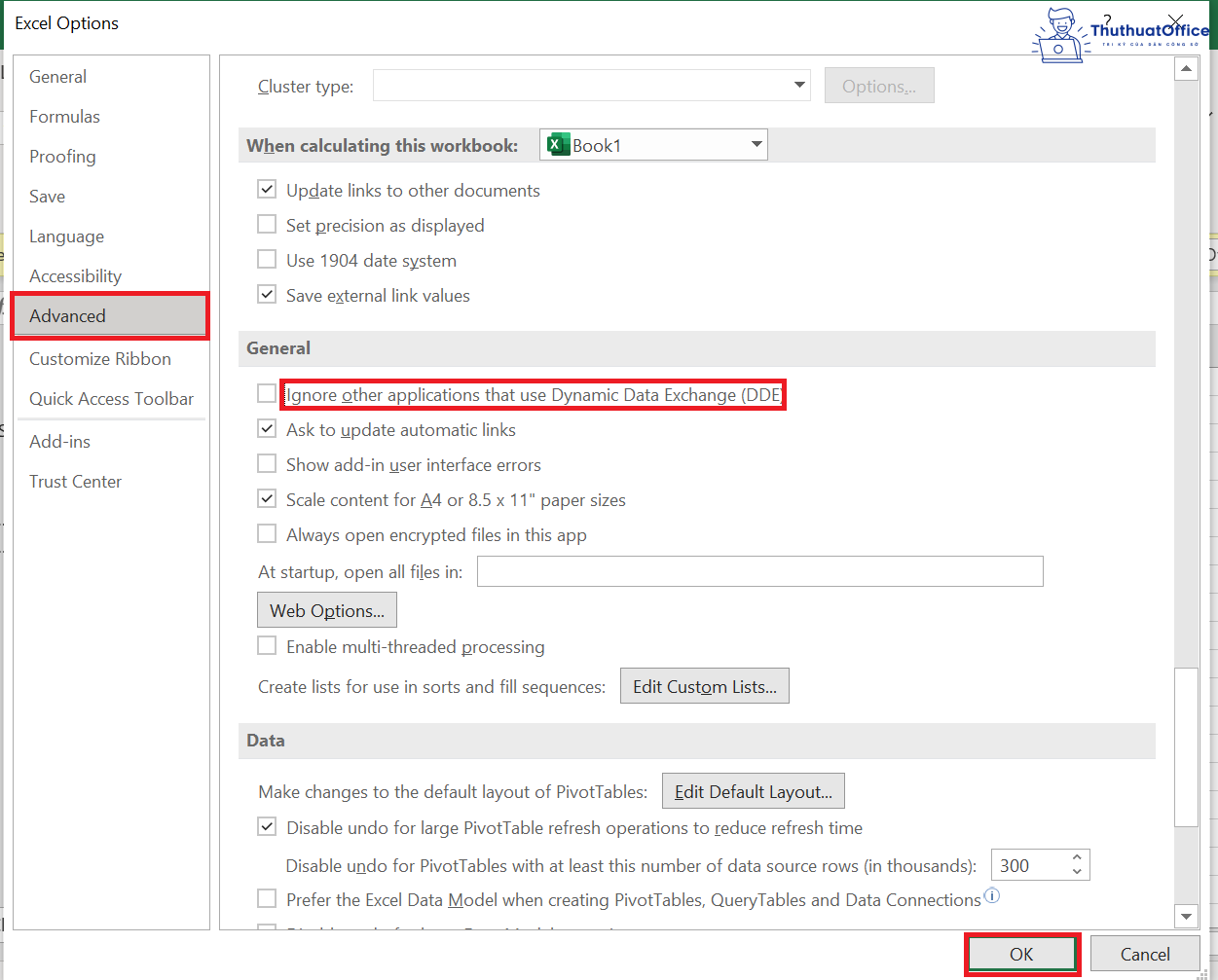 không mở được file Excel