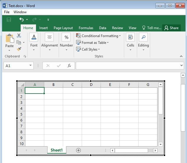 Cách chèn file Excel vào Word trong tích tắc 9