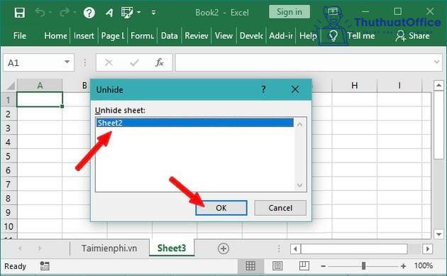 Excel không hiện Sheets