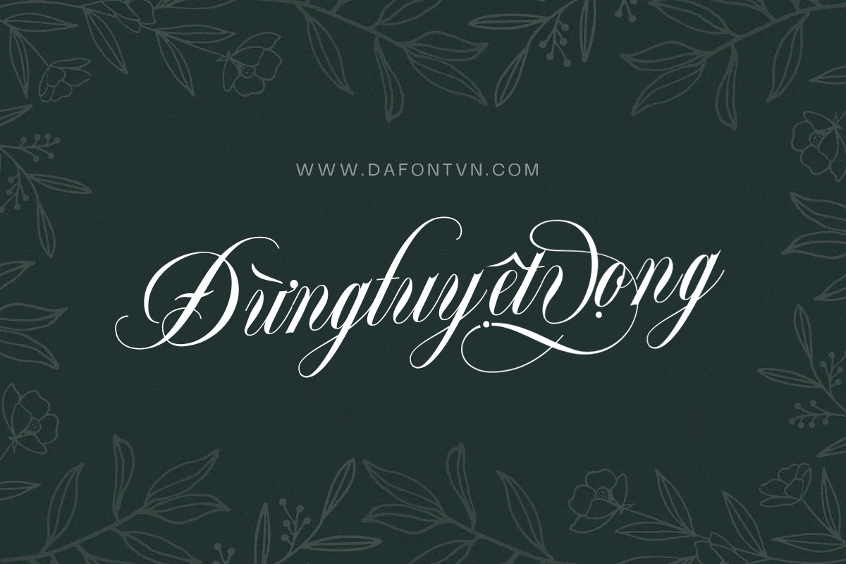 Bordemile - Luxury Script Font việt hóa