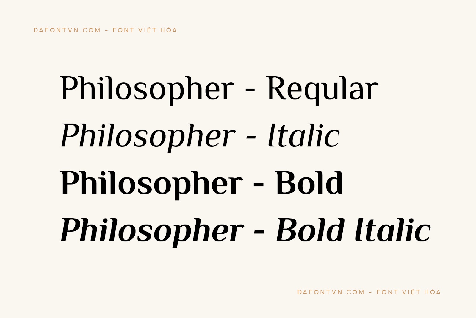 font Philosopher Việt hóa preview 5