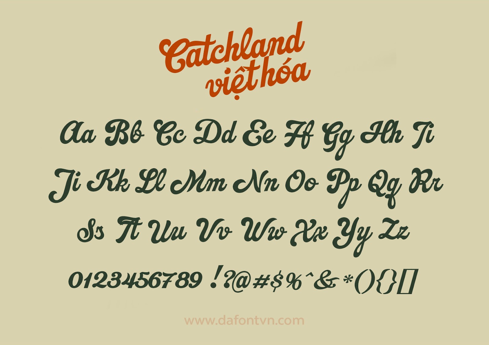 Font Việt Hóa Catchland siêu đẹp