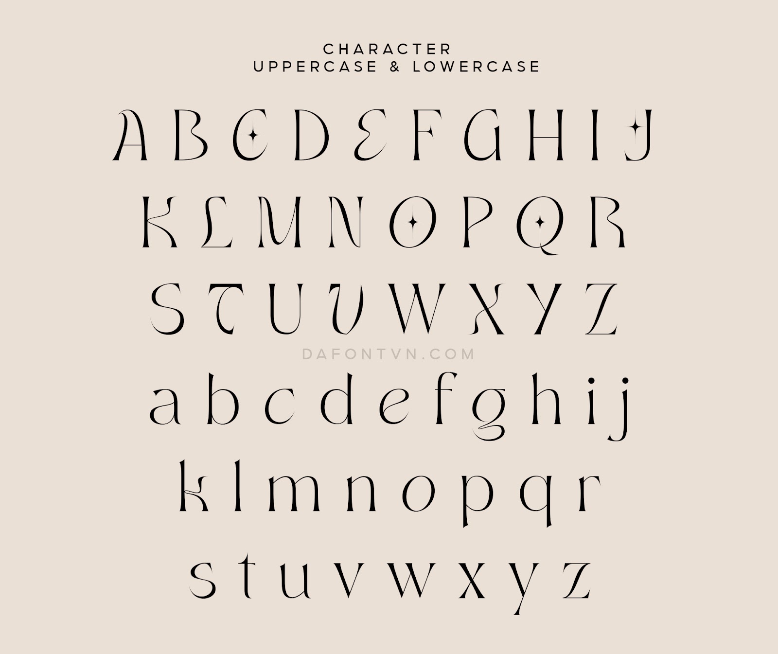 Onteal Font - All Character