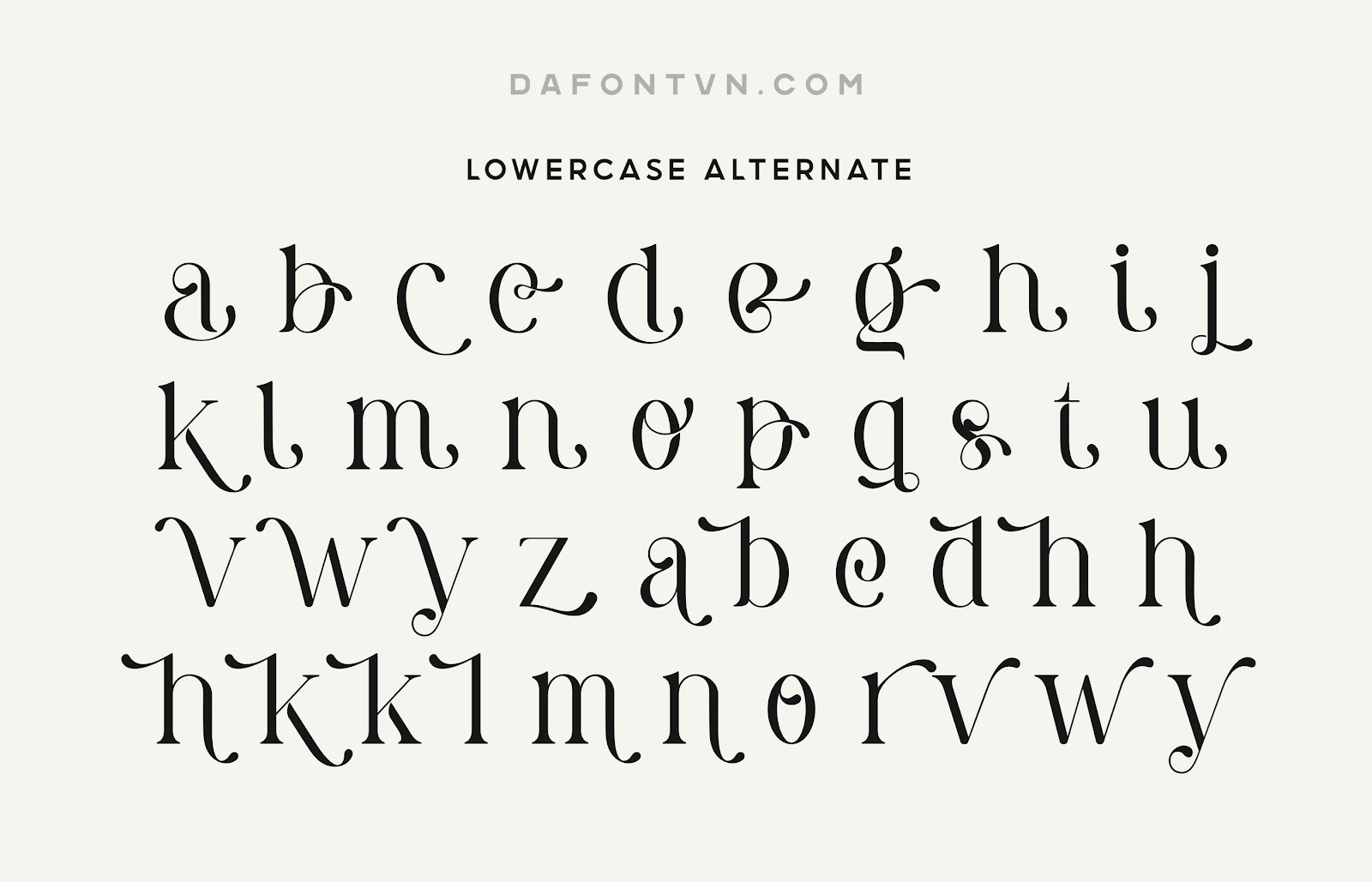 Pastel Orange Font - Lowercase