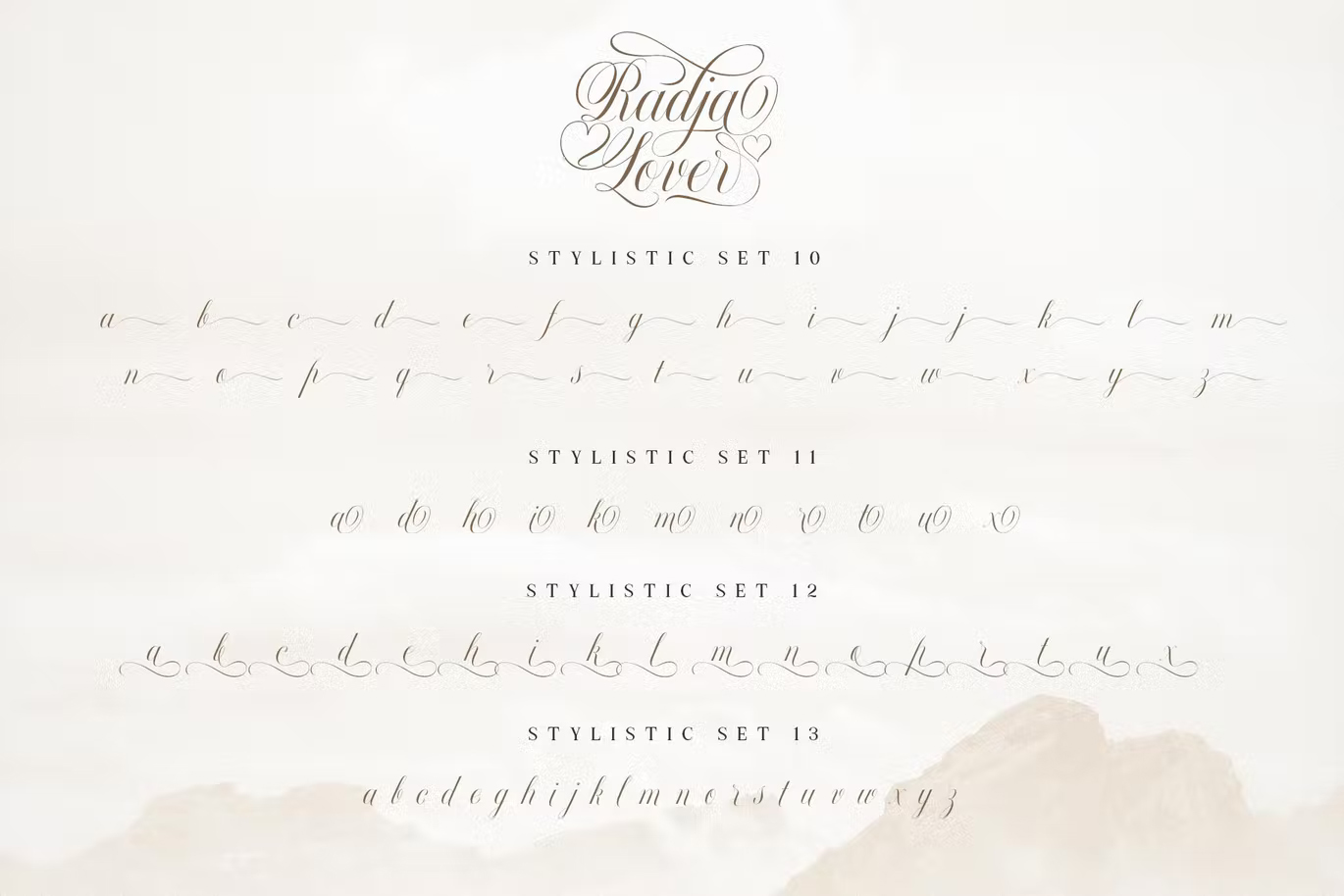 Radja Lover Script style set 4