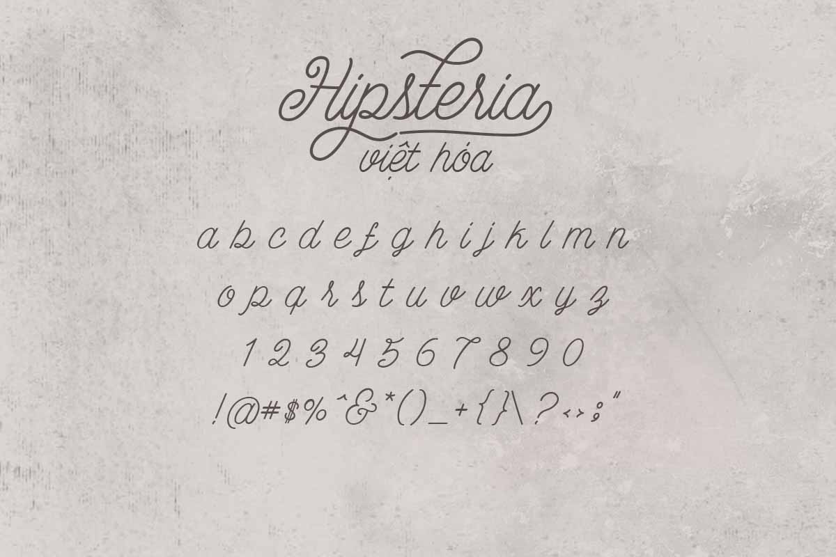 Font iCiel Hipsteria Việt hóa