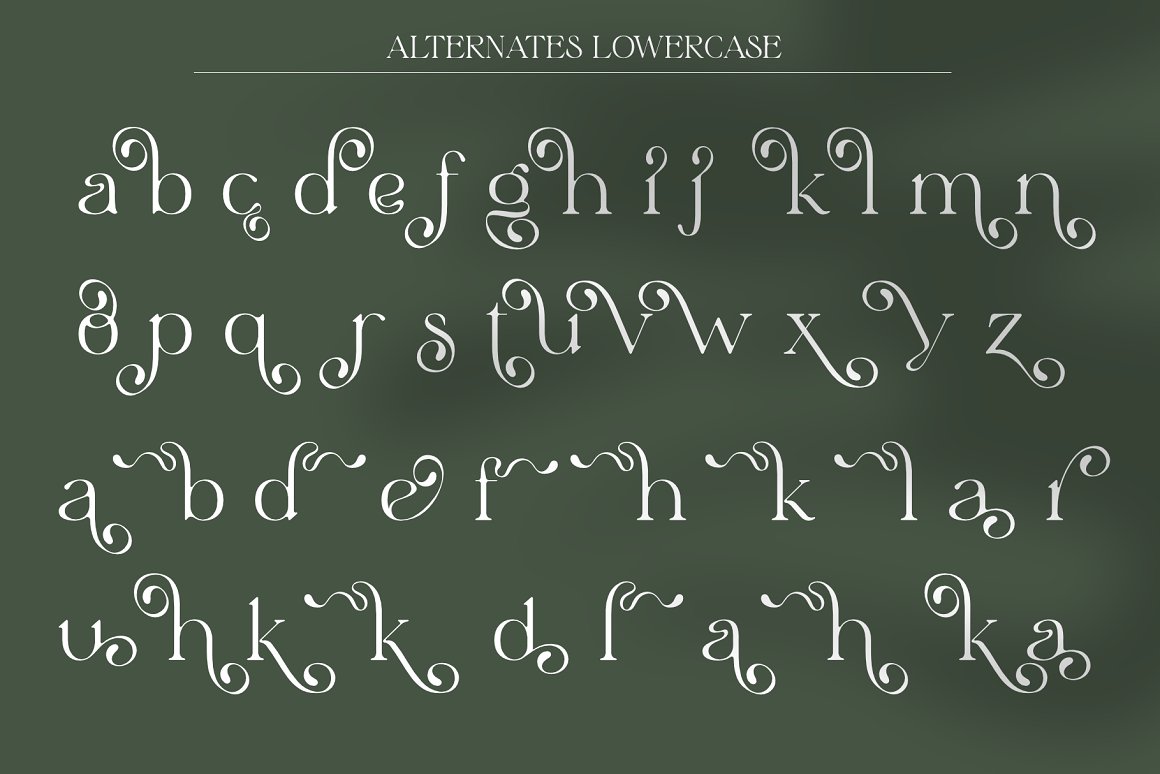 Elyaris Font - Alternates Lowercase