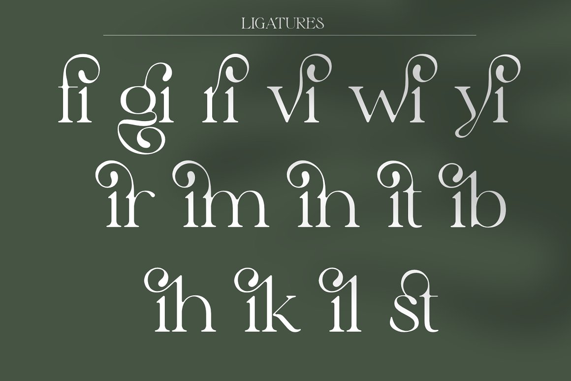 Elyaris Font - Ligatures