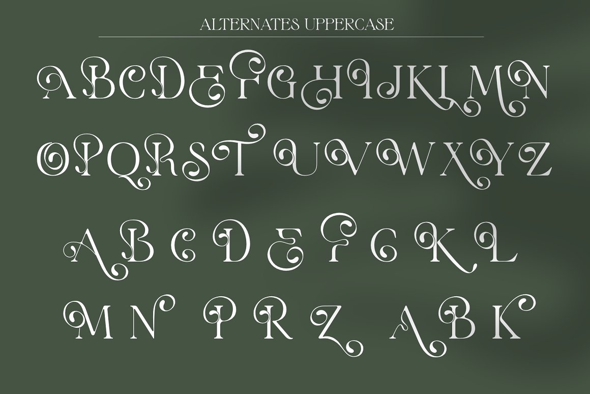 Elyaris Font - Alternates Uppercase