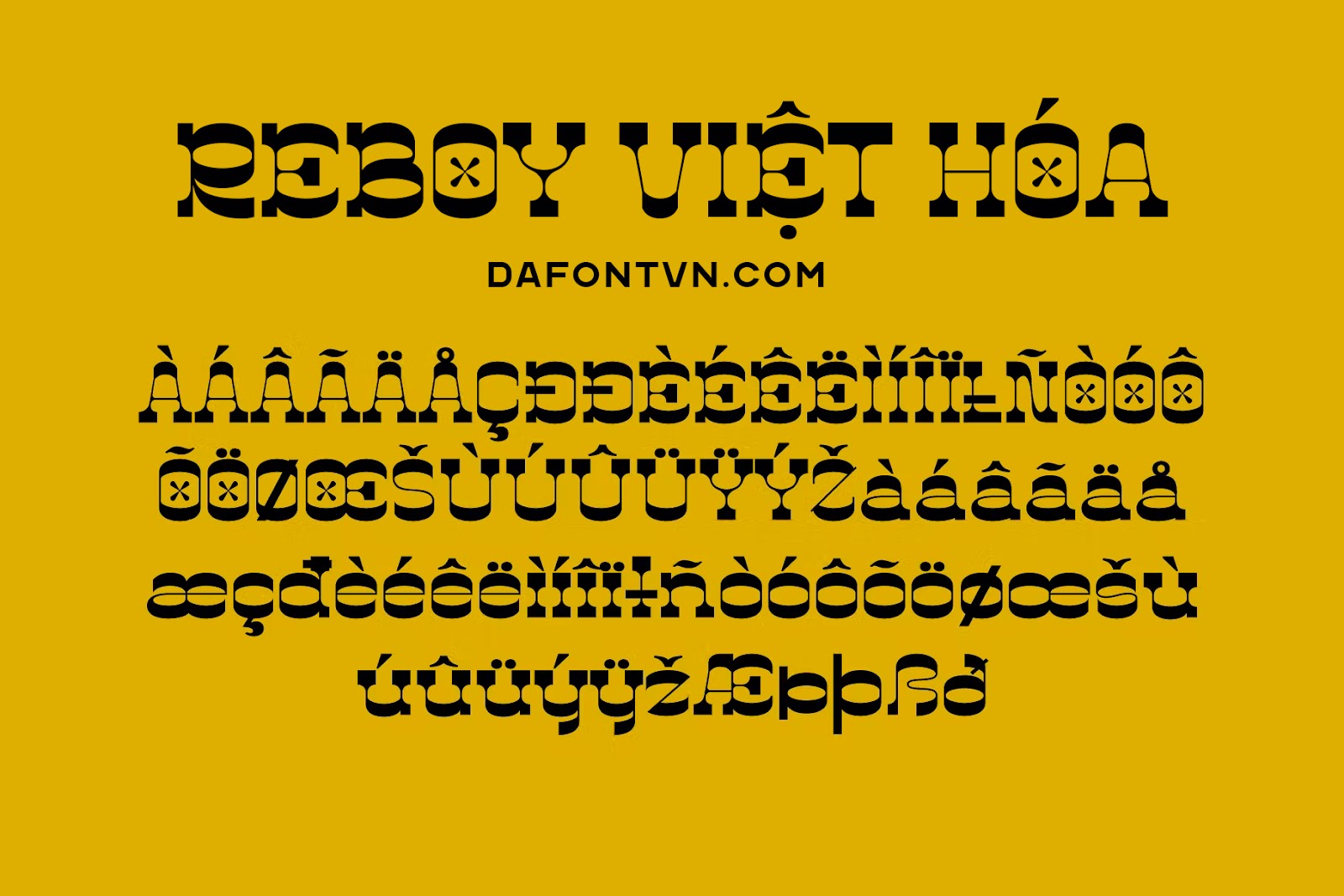 Font Việt Hóa Reboy - Display Typeface