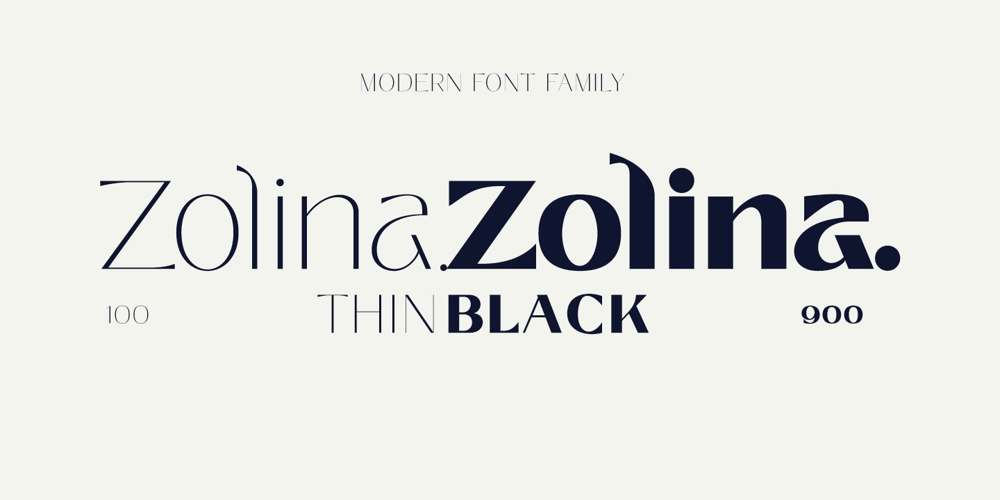 Zolina - Modern Font family