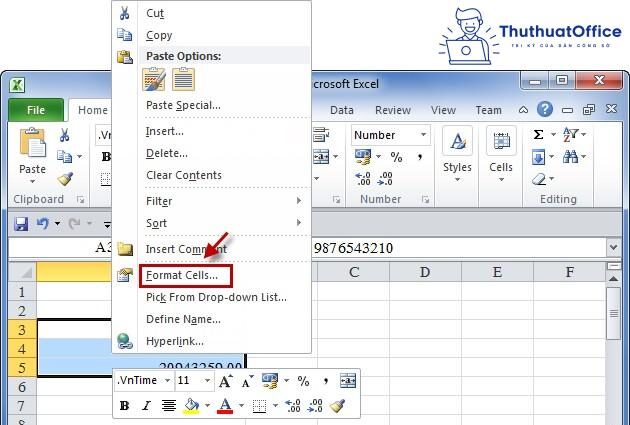 Những cách định dạng số trong Excel 1