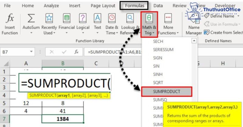 hàm SUMPRODUCT là gì