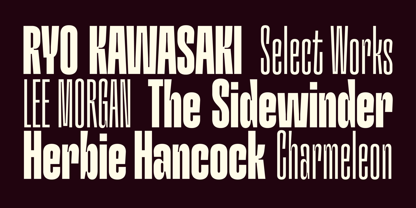 Hardbop Font Family Preview 5