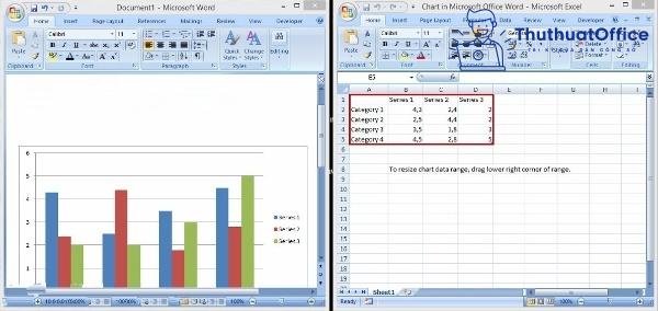 Vẽ biểu đồ trong Word