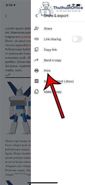 cách in trong Google Docs 16