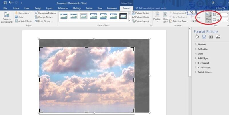 cách cắt ảnh trong Word