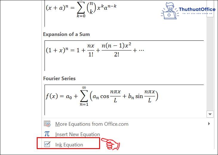 Cách viết công thức trong Word