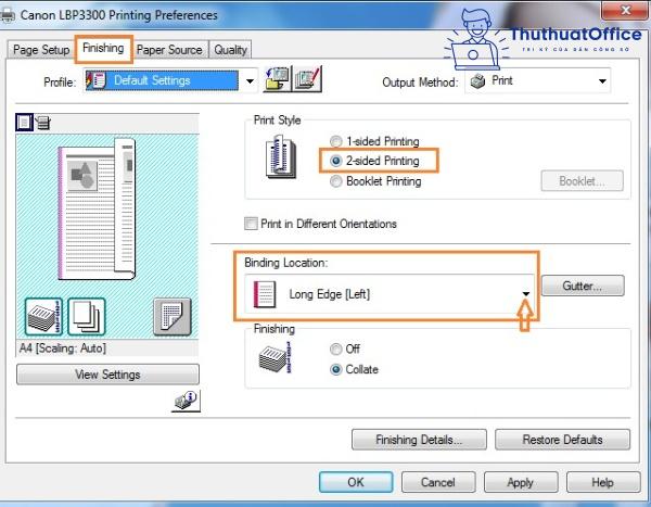 Cách in 2 mặt trong Excel