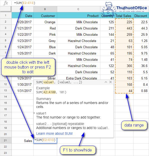 cách sử dụng Google Sheets 05