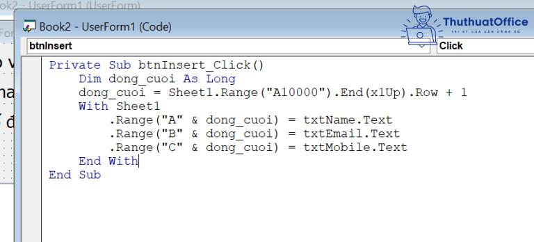 cách nhập dữ liệu trong Excel bằng form tự tạo