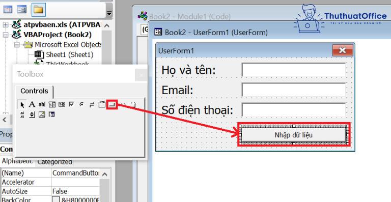 cách nhập dữ liệu trong Excel bằng form tự tạo