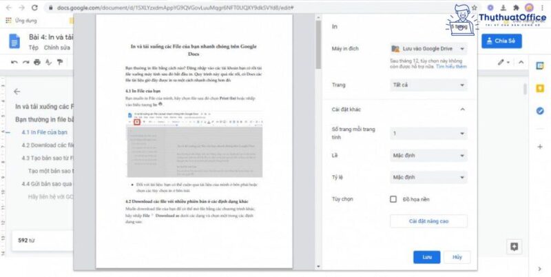 cách in trong Google Docs 02