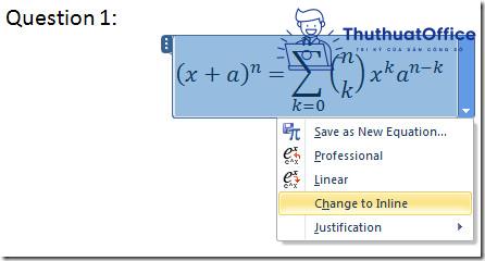 Cách viết công thức trong Word