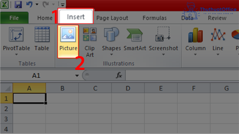 chèn hình vào excel