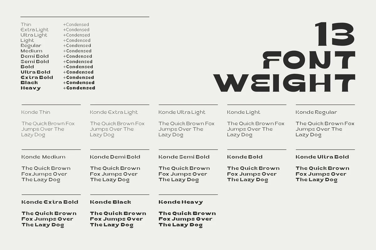 Konde Font Family Preview 10