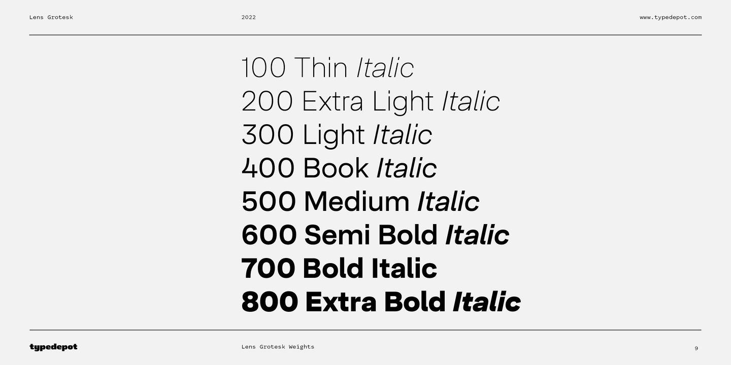 Lens Grotesk Font Family Preview 9