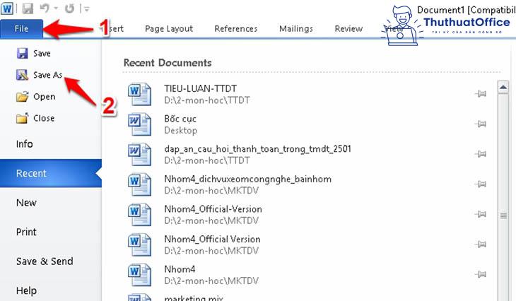 file Word không in được