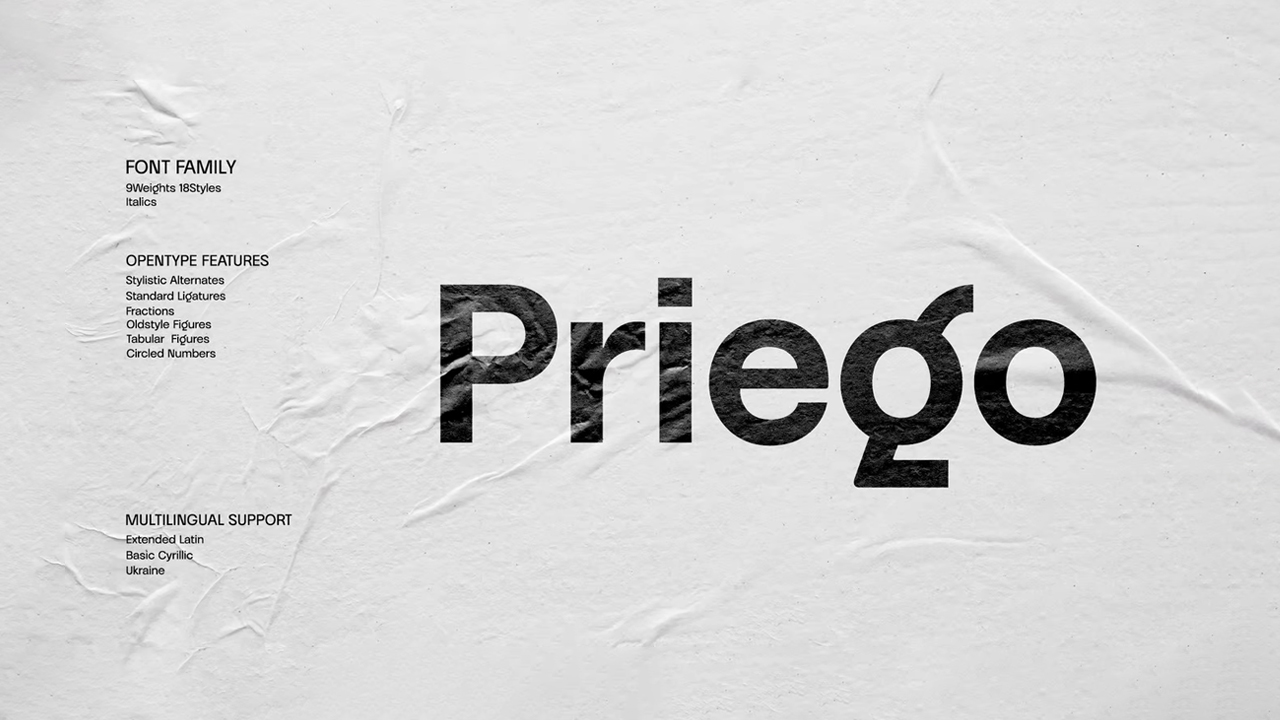 Priego Font Family Preview 1