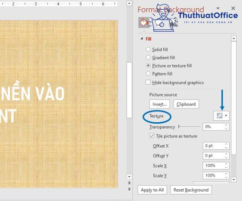 cách chèn hình nền vào PowerPoint