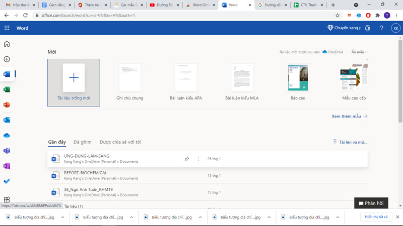 Mở file Word online 03