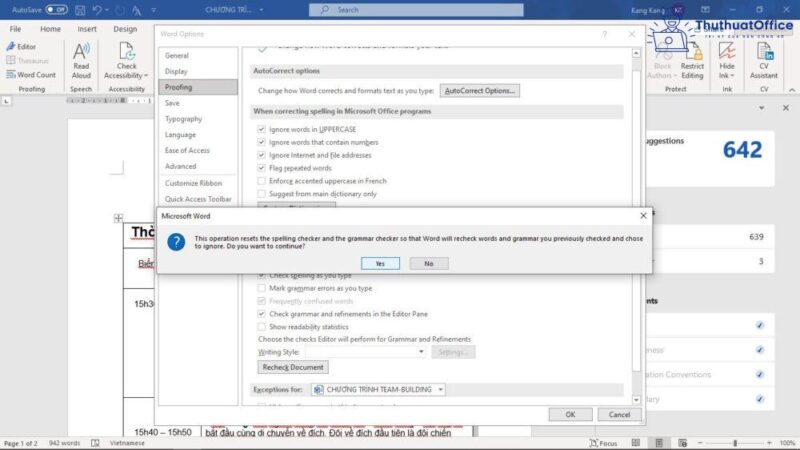 kiểm tra chính tả trong Word 15