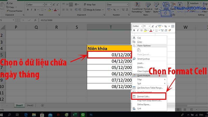 Những cách định dạng số trong Excel 5