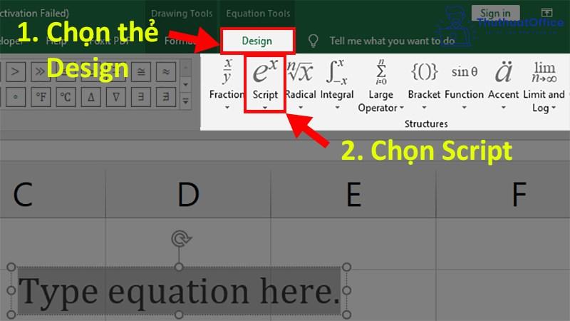 viết số mũ trong Excel 03