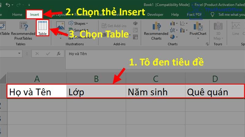 cách nhập dữ liệu trong Excel bằng form tự tạo