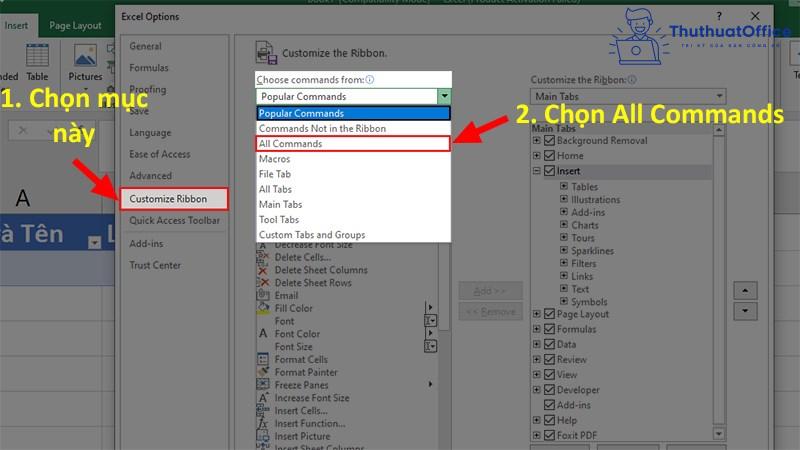 nhập dữ liệu trong Excel bằng form tự tạo