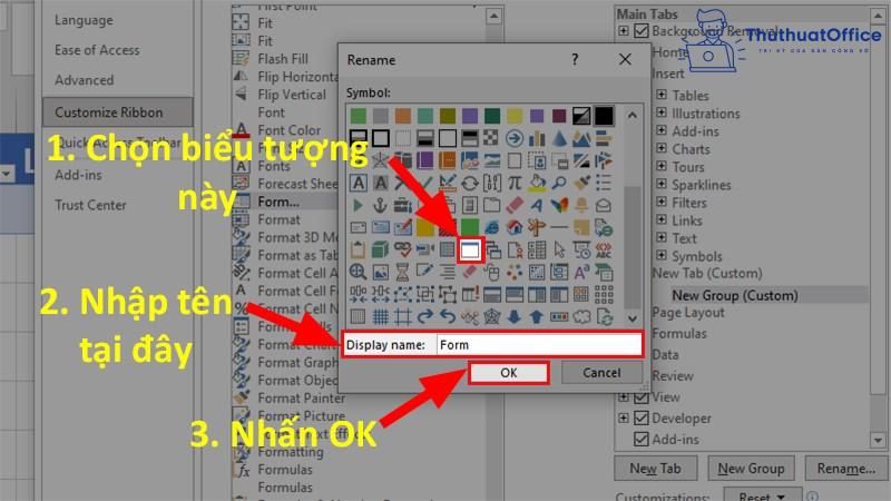 cách nhập dữ liệu trong Excel bằng form tự tạo